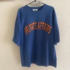 WEGO プリント Tシャツ ブルー L