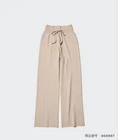 完売品　UNIQLO ウォッシャブルニットリブパンツ　ベージュ　31