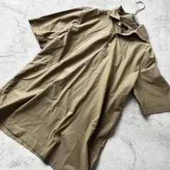 タカキュー　半袖ポロシャツ　ベージュ　L　レトロ　シティーボーイ　カジュアル