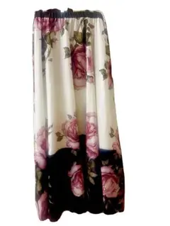 SHEIN 花柄 フラワープリント ロング フレアスカート