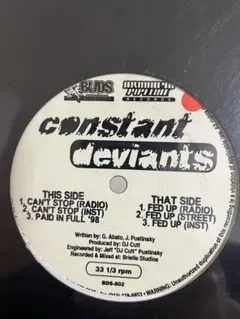 CONSTANT DEVIANTS Can't Stop レコードhip hop