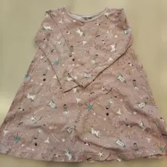 GLOBAL WORK ユニコーン　長袖ワンピース90