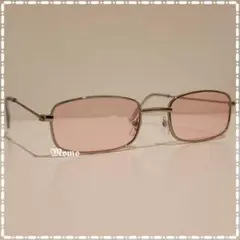 ◀︎レトロ サングラス 度なし ピンク 伊達メガネ 男女兼用 おしゃれ