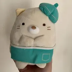 すみっコぐらし プライズ グリーンエプロンぬいぐるみ ねこ