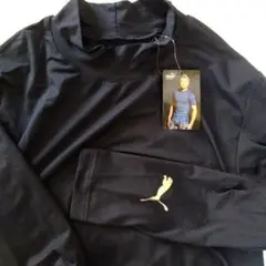 新品　PUMA プーマ　モックネック　長袖　シャツ メンズ 　Мサイズ　ネイビー