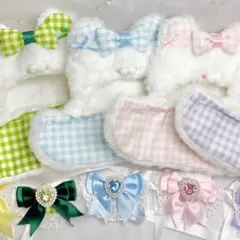 ぬい服　ポンチョ　15-16cm 水色　クマ　着ぐるみ