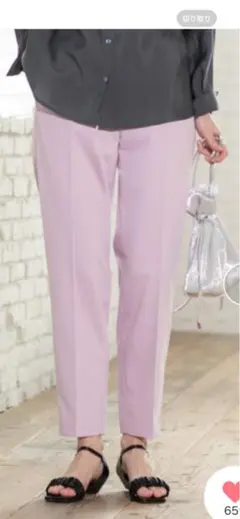 新品タグ付き◆OPAQUE.CLIP 美脚ストレッチテーパードパンツ◆ラベンダー