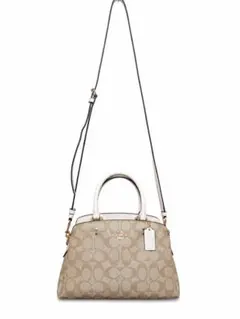 極美品 COACH シグネチャー 2WAYバッグ 白
