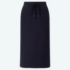 UNIQLO ボアスウェットスカート（M）ネイビー系　裏起毛