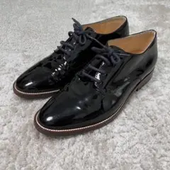 【美品】ファビオルスコーニ　23 レースアップシューズ　エナメル