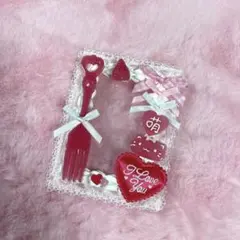 硬質ケースデコ ホイップデコ ケースデコトレカケース 量産型 赤 白 いちご