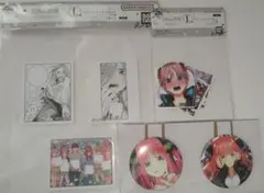 【五等分の花嫁】一番くじ　中野二乃　缶バッジセット　ほかオマケ