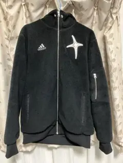 adidas ブラック フリースジャケット リバーシブル 美品