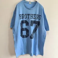 ❤デルタ ナンバリング Ｔシャツ クルーネック 半袖 L 水 綿混 アメカジのサムネイル