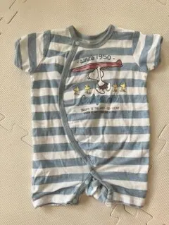 スヌーピー ストライプロンパース 60-70cm