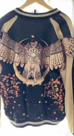 花旅楽団 スカジャンドラゴン リバーシブル ヴィンテージ 花旅楽団 [ 渦龍 ] 刺繍 リバーシブルスカジャン