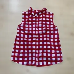 ユニクロ×マルニ　ブラウス　シャツ　ベスト　プリーツ　チェック　可愛い