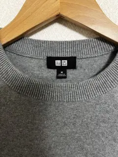 UNIQLO ウォッシャブルストレッチミラノリブクルーネックセーター メンズM