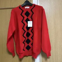 UOH Mサイズ ウールセーター レッド　　タグ付き