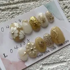 【サイズオーダー品】ネイルチップ　成人式　振り袖