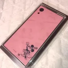 新品iPhoneXR専用ディズニーミ二ーマウス衝撃吸収ガラスケース