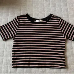 WEGO ボーダー クロップド丈 Tシャツ Sサイズのサムネイル