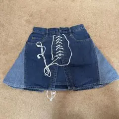 hysteric glamor レースアップデニムミニスカート