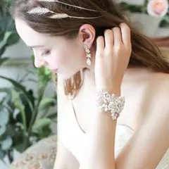 【STELLA BRIDAL】小枝・パールのブレスレット