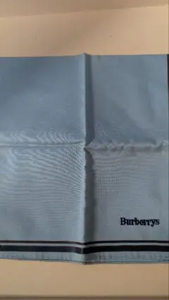 平成レトロBurberrys 水色 ハンカチ 未使用品