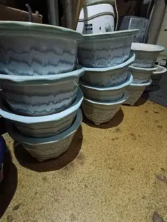 ネイビー 信楽焼 植木鉢　未使用　新品　13個 ネイビー 信楽焼 植木鉢 未使用 新品 13個 - メルカリ