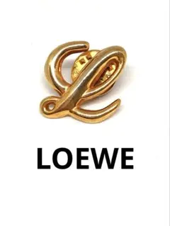 LOEWE ロエベ アナグラム ピンバッジ ゴールド レディース ピンブローチ