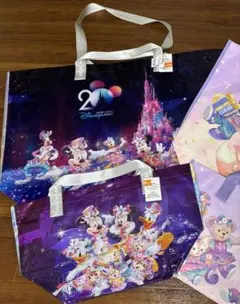 香港ディズニーランド　ショッピングバッグ Sサイズ Mサイズ 20周年デザイン