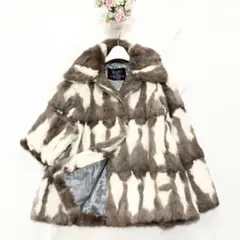 ワールドファーコレクション*ロシアンリス リアルファーコート 毛皮 36