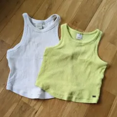 ZARA リブ編みタンクトップ 2枚セット