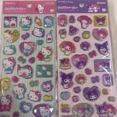 匿名配送　ハローキティマイメロクロミラメきらクリスタルシールポップデコパーティー