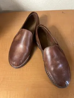COLE HAAN レディース レザー スリッポン ローファー ブラウンのサムネイル