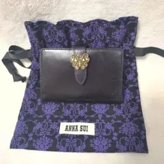 新品タグ付き】アナスイ ロジェ二つ折り財布 ブラック - メルカリ