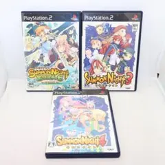 【PS2】ソフト 3点 サモンナイト3/4/エクステーゼ 全てハガキ有り