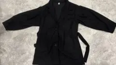 ブラック ダブルボタン ジャケット