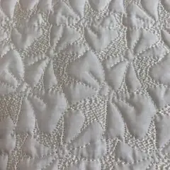 ホワイトリボン柄キルティング生地