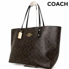 COACH F58294 シグネチャー トートバッグ ダークブラウン - メルカリ