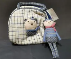 チェック柄ポーチ タグ付き