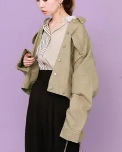 KBF　コットンBIGジャケット　ベージュ