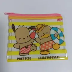 サンリオ×スシロー コラボ ポーチ ポチッコ ペックル クリアポーチ
