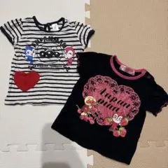 90cm アンパンマン ドキンちゃん 2枚セット 半袖Tシャツ 保育園着 夏服