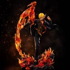ONE PIECE サンジ 炎エフェクト付き フィギュア 海外製 スタチュー サンジ フィギュア35cm 炎のエフェクト付き - メルカリ