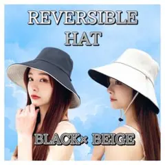 帽子 リバーシブル UVカット 紫外線対策 ハット つば広 レディース r
