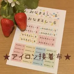 ★アイロンシール★ 可愛いお名前シール　ハンドメイド