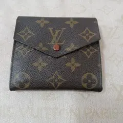 ルイ・ヴィトン。美品モノグラム、ヴィンテージWホック小銭入れ付き折り財布