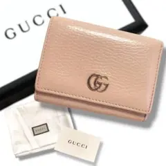 GUCCI グッチ 三つ折り財布 ピンク GGマーモントのサムネイル